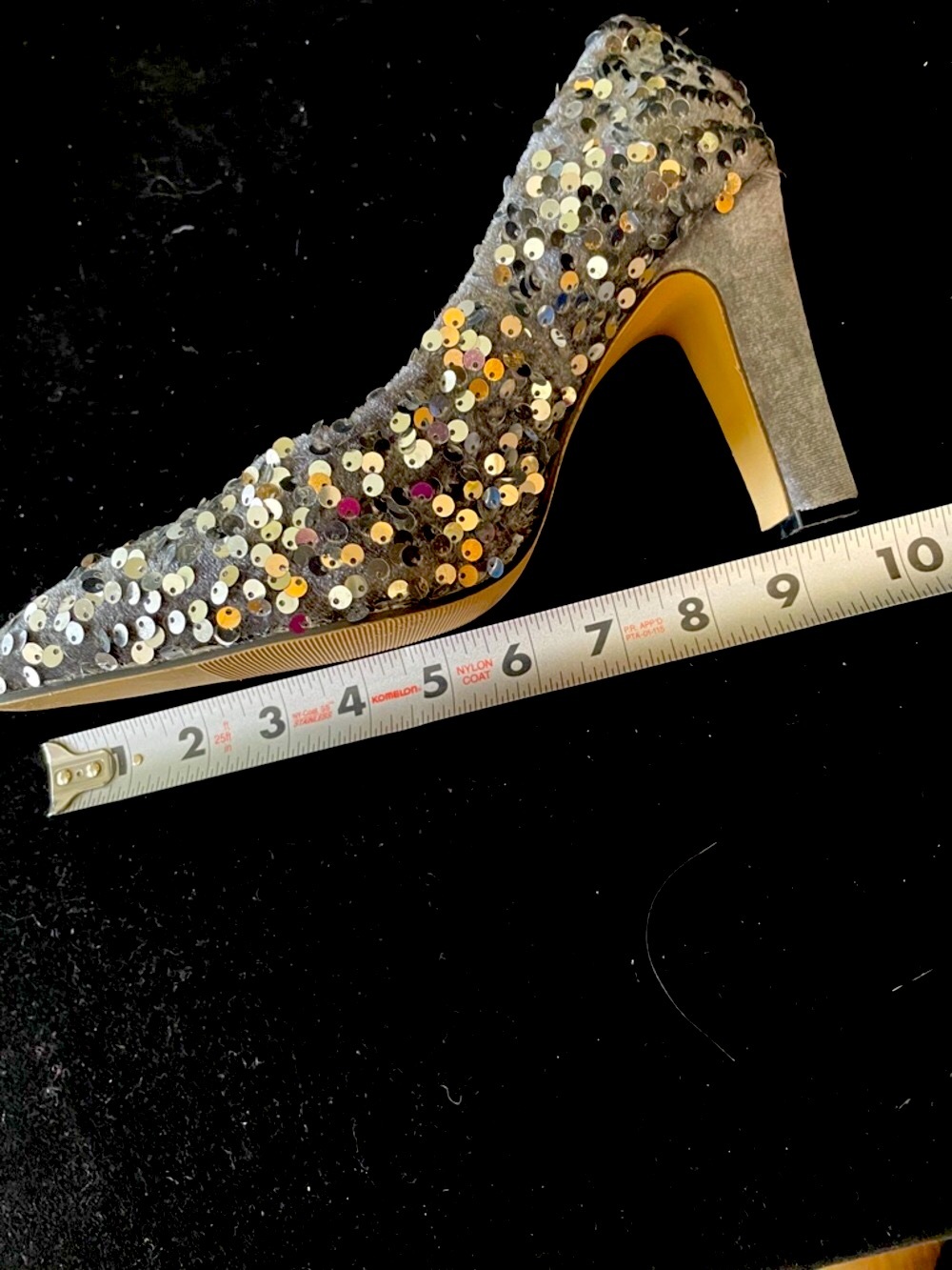 ❤️ PROM Women’s sequin-embellished pointed-toe pump shoes. Sz 37 - Picture 6 of 11